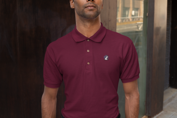 Playera tipo Polo color Vino