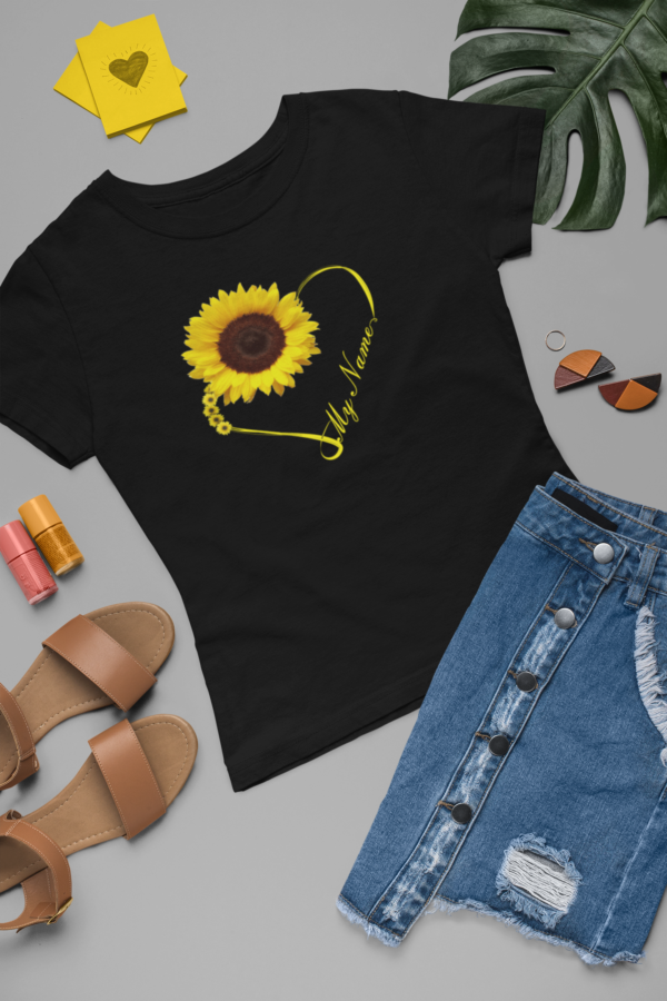 T-Shirt Girasol con nombre personalizado